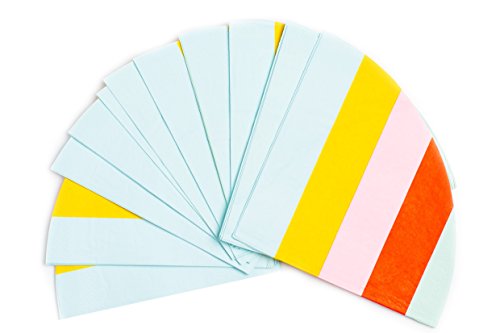 Sugar & Cloth Round Paper Napkins, Rainbow Stripe, 32 Count