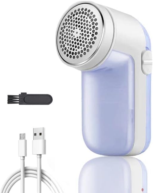 Necomi Lint Remover, Fabric Shaver Electric Sweater Defuzzer Lints Fuzzs Pilling Pills Trimmer for Clothes（Blue）