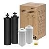 Black and Fluoride Filters Bundle Replacement for Big Berkey Water Filter System, Compatible with Berkey Filter Replacement Black & Fluoride Water Treatment Filter 2 Pack