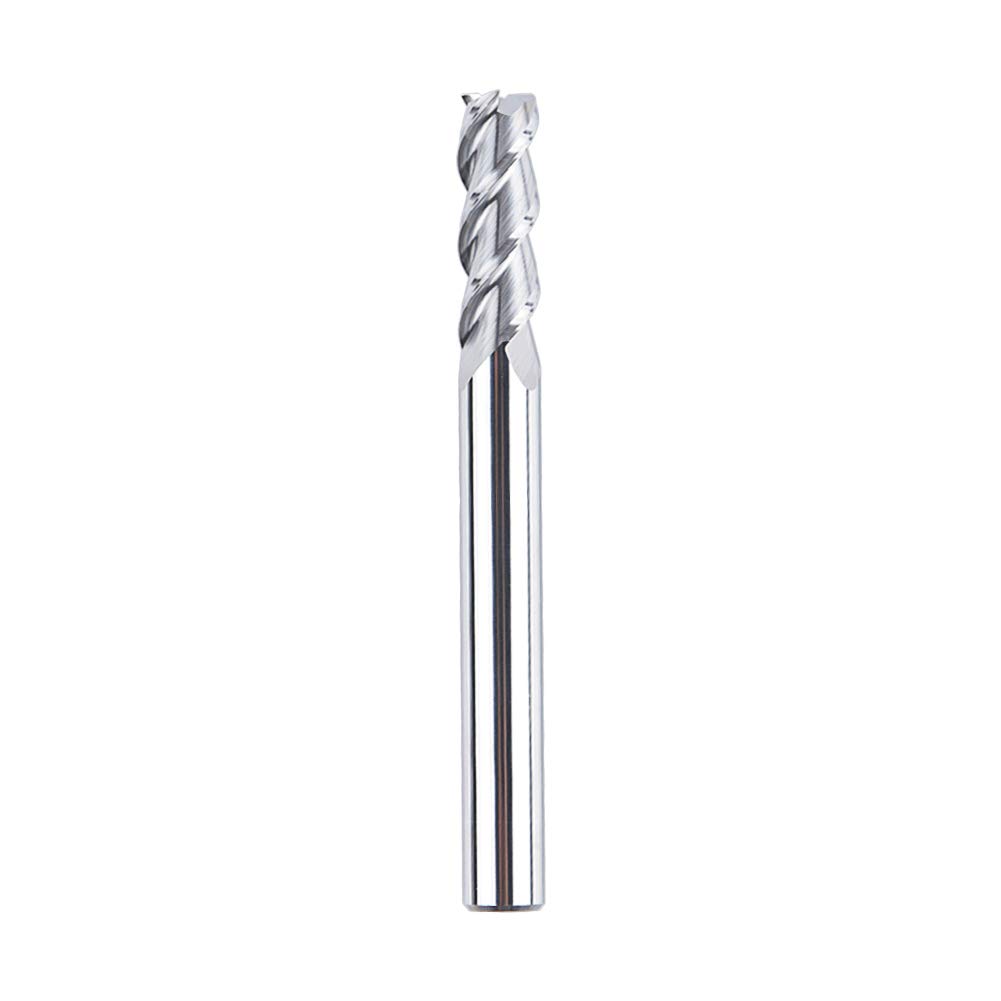 SpeTool 1/4 End Mill for Aluminum 3 Flutes CNC Spiral Router Bit for Aluminum Cut Non-Ferrous Metal Upcut 2.5 inches Long