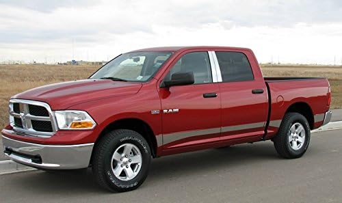 Miniatura 5 de QMI 2-145735 - Paneles basculantes para cama larga Chevy Crew Cab 4Dr de 7.5 pulgadas de ancho, kit de 14 piezas de acero inoxidable con acabado de