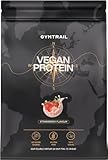 GYMTRAIL® Veganes Eiweißpulver aus Erbsenprotein 500g | Pflanzliches Protein-Pulver mit essenziellen Aminosäuren | Ohne Soja und Süßungsmittel mit Birkenzucker Erdbeere