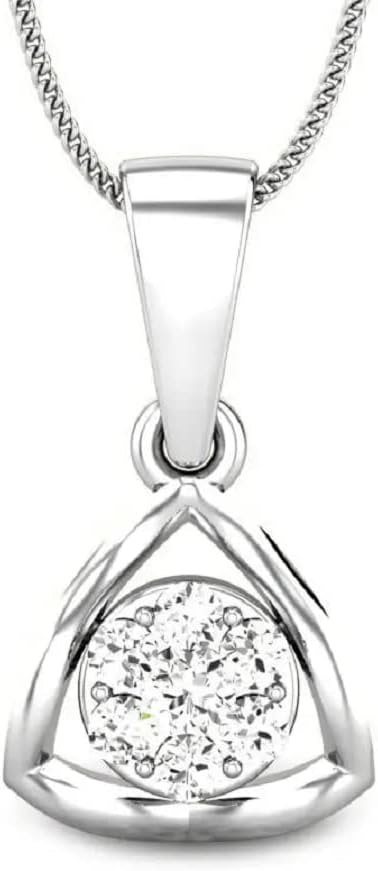 1 CT Round Colorless Moissanite Engagement Pendant, Wedding Bridal Pendant, Eternity Sterling Silver Solid Diamond Solitaire -Prong Anniversary Promise Gift for Her