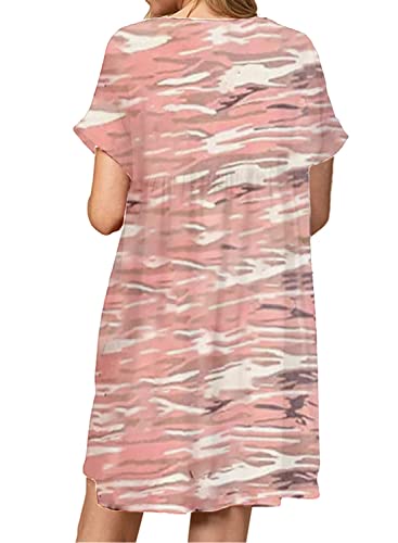 Image of Jayscreate Women's Baby Doll Dress Summer Casual Tunic Pleated Flowy Swing Short Sleeve Black V Neck Mini Dress