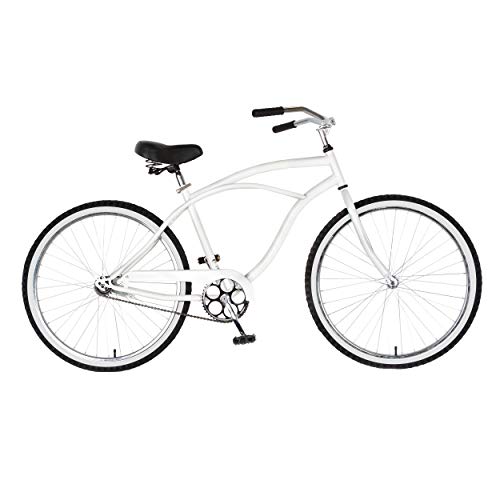 Cycle Force Cruiser Bike, 26 inch Wheels, 18 inch Frame, Men's Bike, White