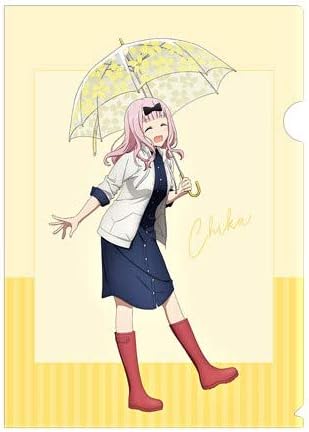 Amazon かぐや様は告らせたい 天才たちの恋愛頭脳戦 描き下ろしイラスト 藤原千花 雨の日のお出かけver クリアファイル 文房具 オフィス用品 文房具 オフィス用品