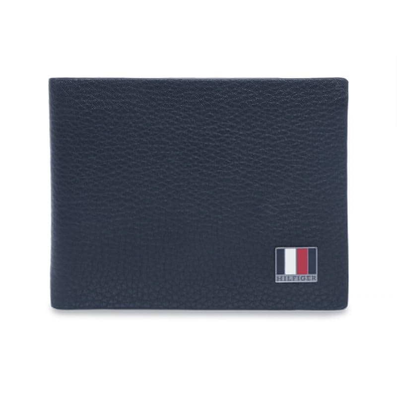 tommy hilfiger Men's Leather Wallet Mawenzi - Black | Slimfold Passcase Wallet with RFID Protection | 8 Card Slots | Bi-Fold Purse for Men | Ideal for Gifting-picture-30