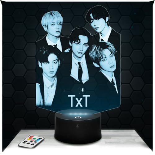 Lampephoto.fr - Lampada 3D Txt, Deco per Camera da Ragazza Lampada 3D Txt oggetto K-Pop Corea Pop Coreana Idea Regalo Decorazione Luce Notturna Tattile Deco Idea Regalo Natale Originale, Gadget TOP