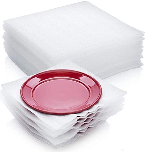 IMBALLAGGI2000 - Fogli di schiuma di polietilene 100 Pz, 30x30x0. 2 - Foglio di schiuma di poliuretano per la spedizione e il movimento di oggetti fragili, vetro, bicchieri, tazze, piatti