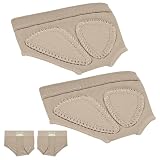 DiULi Ballenschutz Tanzschuhe, Halbsohle Pfoten Fuß Thong Ballett für Kinder und Erwachsene, Tanz Dance Anti-Rutsch-Fuß-Pads für Tänzer Trainieren und Sport, Hellbraun, S