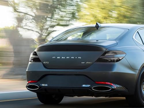 Rvinyl Tail Light Pre Cut Film Tint Cover Kit in Matte Smoke Compatible with Genesis G70 2022-2023 - Adhesive Backs