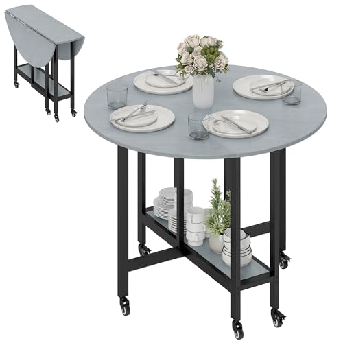 HOMCOM Mesa Plegable de Comedor para 2 4