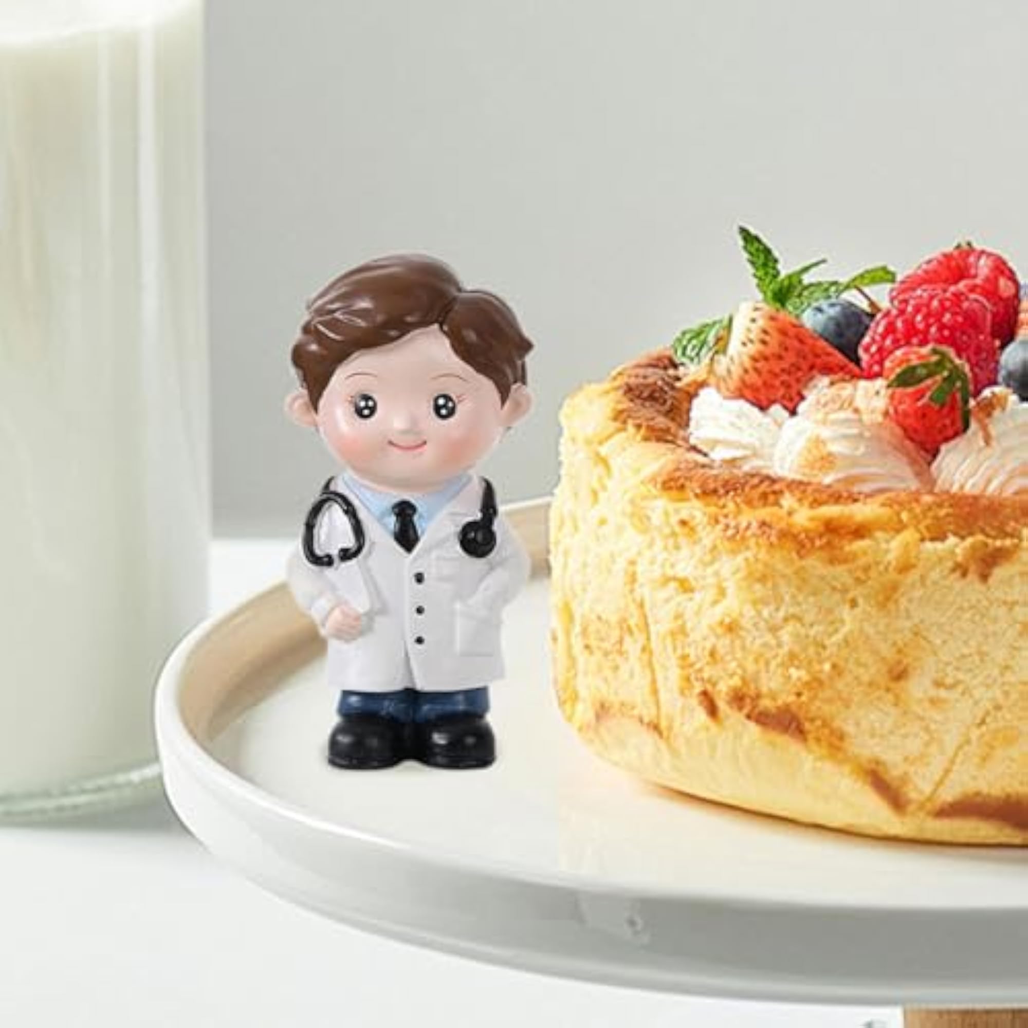 Doctor Statue Collectible Cute Cake Topper