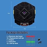 COSTWAY Electronic Dartboard, Automatic Scoring Dart Board Set with Cabinet, 4 LED Display, 216 Game Modes & 12 Darts, Up to 8 Players - Image 5
