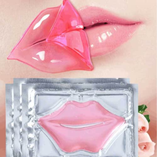 5pieces of collagen crystal lip mask nourish, moisturize, protect lips, resist aging, exfoliate skin, prevent chapped and dry skin and other problems (pink)