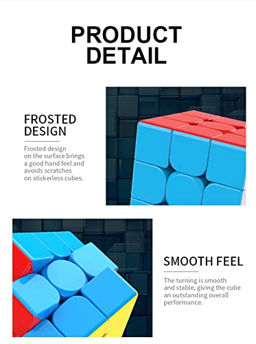 Image of 3x3x3 Speed Cube,Stickerless Magic Cube,Smooth Turning Puzzle Box with Anti-Sticky Design,The Most Educational Toy to Effectively Improve Your Child's Concentration and Responsiveness