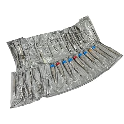 New Professional Premium German Stainless-32 Pcs Oral Dental Extraction Extracting Forceps, Dental Elevators, Forceps -All in One