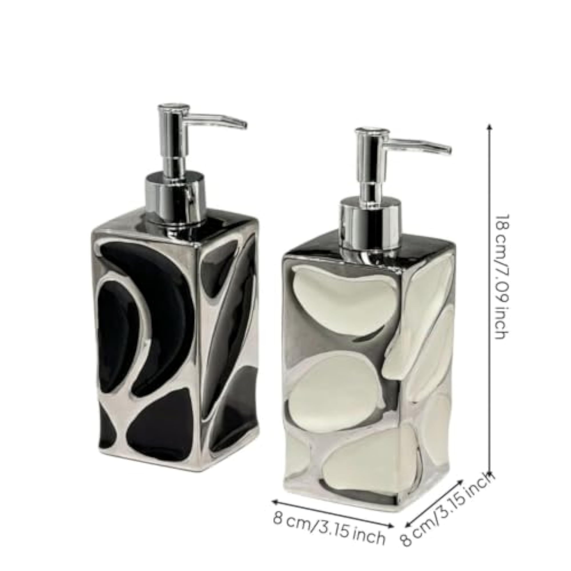 Marbled Ceramic Lotion Dispenser, Large Size
