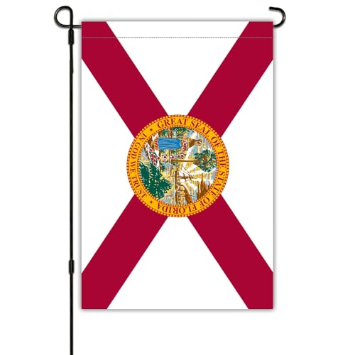 Florida State Garden Flag 12x18 Double Sided Florida Flags with Vivid Color for Yard Lawn Decoration, State Flag for Outdoor Indoor House Decor