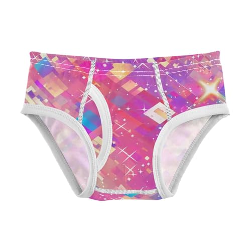 KLL Pink Glitter Texture Blush Toddler Boys' Comfort Briefs Breathable Children Undies