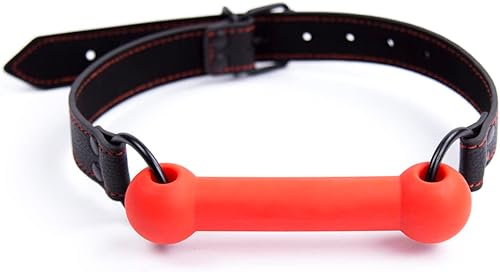 Miniatura 7 de CLROY Juguetes de piel sintética con boca abierta y barra de silicona restricciones de esclavitud mordedura mordedura mordedura juguetes sexuales