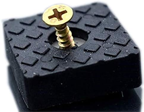 12 Pcs Chair Leg Floor Protectors, 22mm x 22mm Square Rubber Feet,Non Slip Non Scratch Pads(Black)