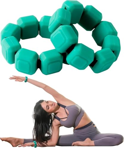 Pesas Para Tobillos Pulsera de pesas de silicona for entrenamiento de muñeca y tobillo for mujer, resistente al agua, for entrenamiento de fuerza, yoga y pilates.(A pair of 300g green)