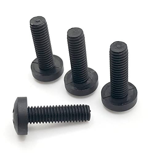 Replacementscrews M6 Nylon License Plate Screws - Compatible With Many Imports (Toyota, Lexus, Honda, Kia, Etc) - Metric 20Mm Long (3/4") Black Plastic Bolts - No More Stuck Screws (Pack Of 4) #TOP2