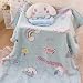 Nothers Cute Anime Peluche Bambola Bambini Studenti Pisolino Morbido Cuscino Coperta Due in uno Ufficio Aria Condizionata Coperta Blu