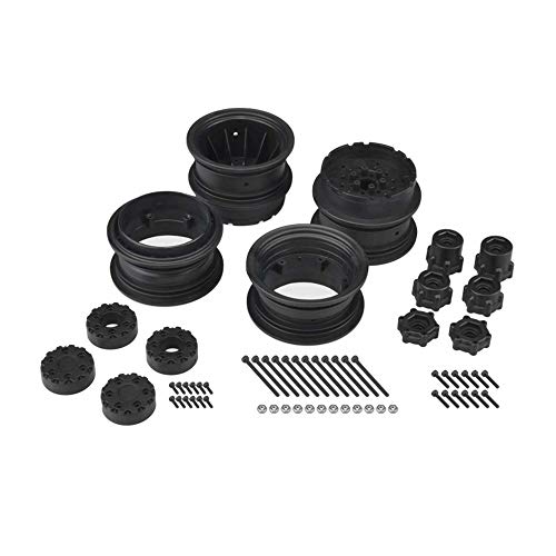 J Concepts Inc. Krimson Dually 2.6 Dual Wheels with Adapters, Black (2), JCO3388B