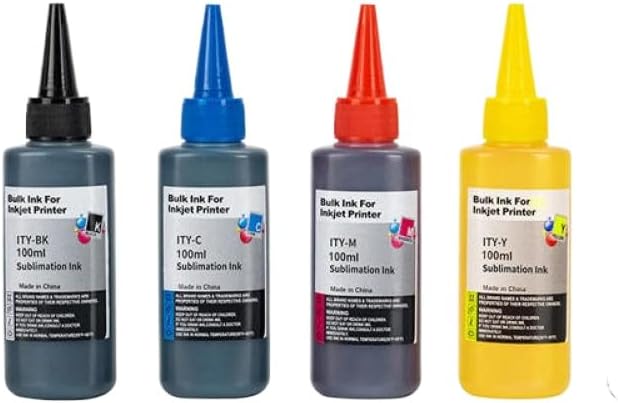 Sublimation Ink 100ML Compatible with L110 L200 L201 L210 L220 L300 L310 L350 L355 L382 L386 L455 L486(4color)