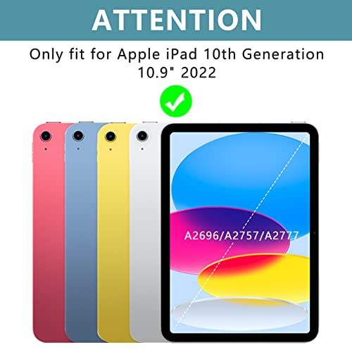 Ipad 10Th Gen 10.9" 2022 Case With Keyboard, Keyboard Case For Ipad 10.9" 10Th Gen, Detachable Pencil Holder Cover Keyboard Case For Latest Ipad 10Th 10.9 2022 Model: A2696/A2757/A2777 #TOP1