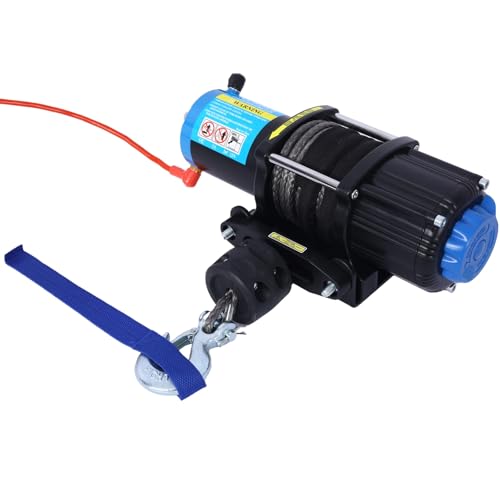 Winche eléctrico 4500lb 12V para ATV/UTV resistente al agua miniatura 1