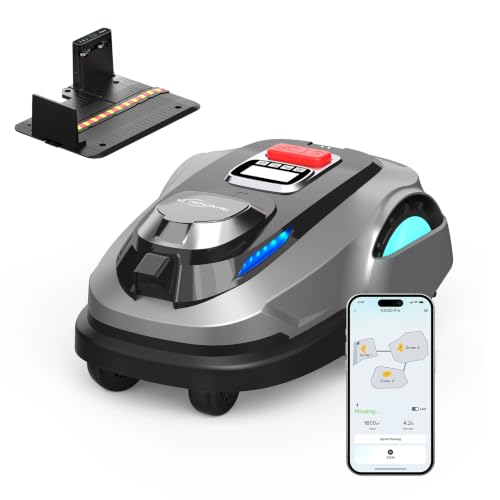 Image of 2026 New YARDCARE N1600 PRO Robotic Lawn Mower, RTK+3D Vision Wireless Auto Mower Without Boundary Wire, Smart APP Multi-Zone Scheduled Line Cutting Robot Lawn Mower for Lawns Max 0.4 Acre