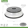 Tovolo Microwave Splatter Cover for Food, Large (Charcoal) - Collapsible & Vented Silicone Splatter Guard Lid - Microwave Plate & Dish Cover with Handle - BPA-Free Kitchen Gadget for Meal Prep #1