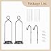 Walasis Wall Candle Holder Set of 2: Black Metal Modern Hurricane Candle Lantern Decoration for Outdoor - Minimalist Candle Sconces Wall Decor for Bedroom Hallway Bedide TV