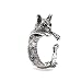 Produktbild Serebra Jewelry Katzen Ring mit Silber-, Bronze-, Schwarztönung Größenverstellbar (Silber)