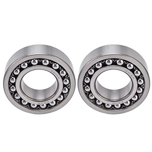 Baxnore 2 PCS 22 Ball Bearings, Double Row Ball Bearing, Low Friction Silent Rotating Bearing, Self Aligning Ball Bearing for Gearboxes Motors Vehicles (2208)