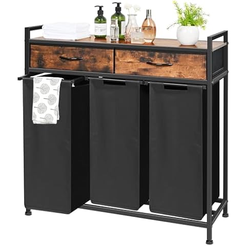 Ollieroo Laundry Sorter with Shelf Cover