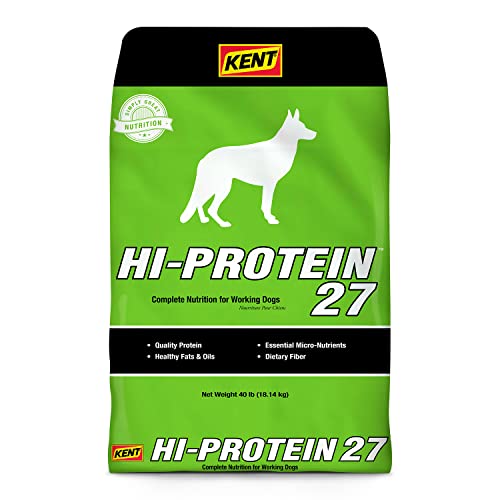 KENT 40LB Hi-Protein 27 Adult Dog Food - Essential Ingredients for Working Dogs