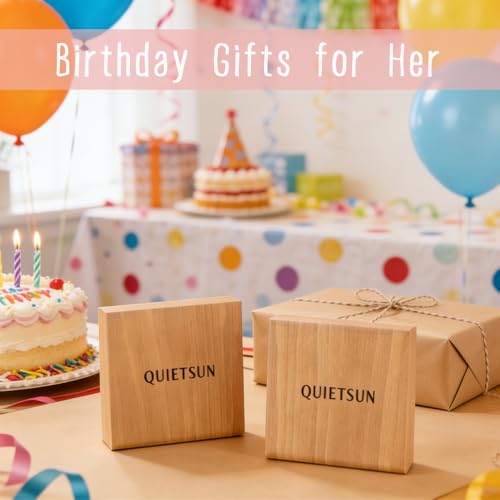 Image of Quietsun Trendy Gifts for Her-Positive /Love /Joy Natural Crystal Bracelets for Girls /Teens /Adults-Adjustable /Handmade-Gift Box Packing
