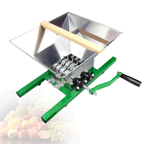 Molinillo manual de manzana y triturador de frutas de acero inoxidable para sidra y vino, mango ergonómico, rascador de frutas y pulpa de uva