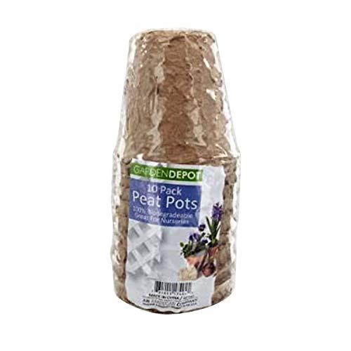 Biodegradable Peat Pots Set (10-Piece) #TOP4