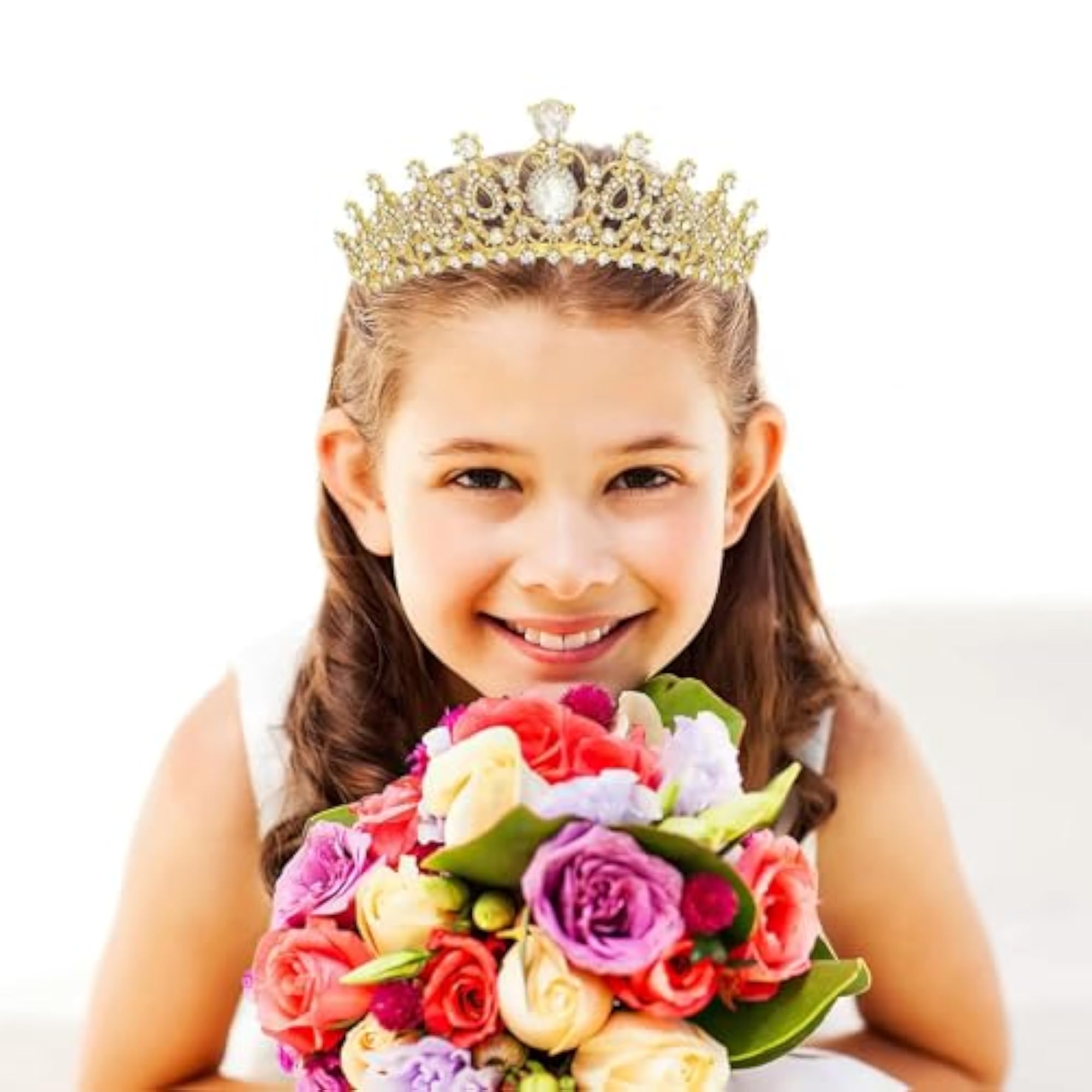 Crystal Tiara and Crown for Stylish Headband Crowns with Comb Tiaras Queen Princ