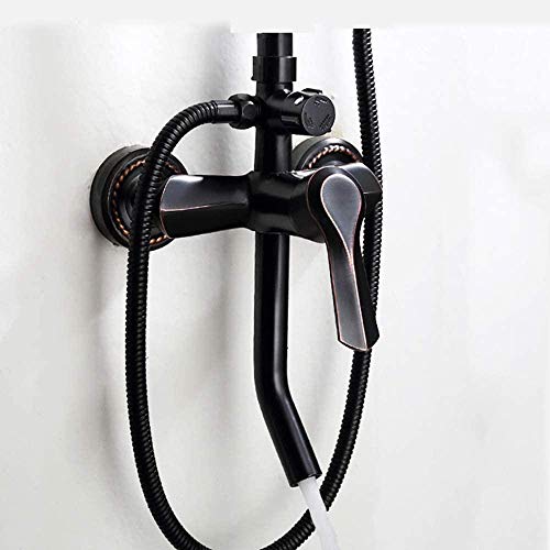 Ensemble de robinet de douche complet avec pommeau de douche fixe et mitigeur moderne - 4