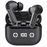 havit Active Noise Cancelling wireless headphones, Bluetooth 5.4 in Ear Headphones, 3D Bass Stereo wireless earbuds with 4 ENC Noise Cancelling Mic, 40H Bluetooth Earbuds with LED Display