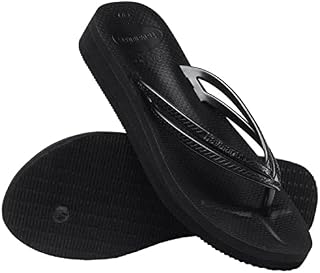Havaianas Women's Wedges Flip-Flop, Black, 6 UK