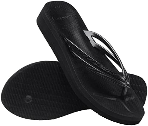 Havaianas Women's Wedges Flip-Flop, Black, 6 UK