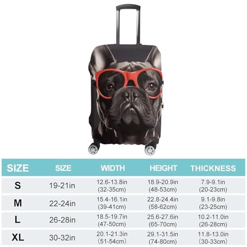Suitcase Covers for Luggage Washable Luggage Cover French Bulldog Luggages Wheel Covers Elastic Travel Carry On Suitcase Cover Travel Luggages Protector Sleeve Fit 29-32 Inch XL2
