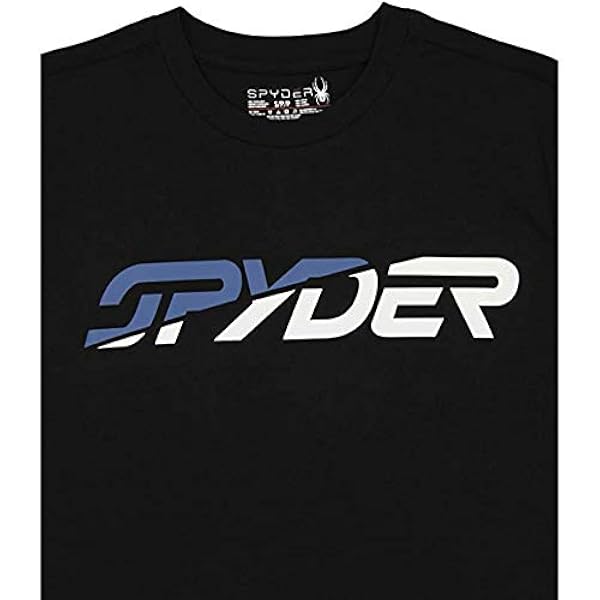 Spyder Maglietta da Uomo Athletic a Maniche Corte in Cotone Grafico